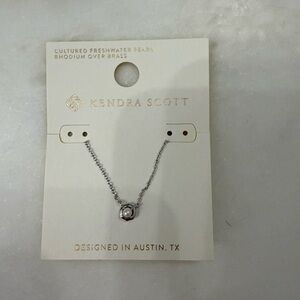 Kendra Scott Silver Necklace with Pearl